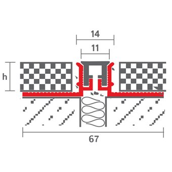 Movement joint with replaceable insert AL